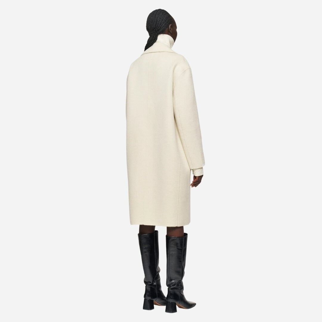 Yves Brushed Double Face Alpaca Coat - Affogato