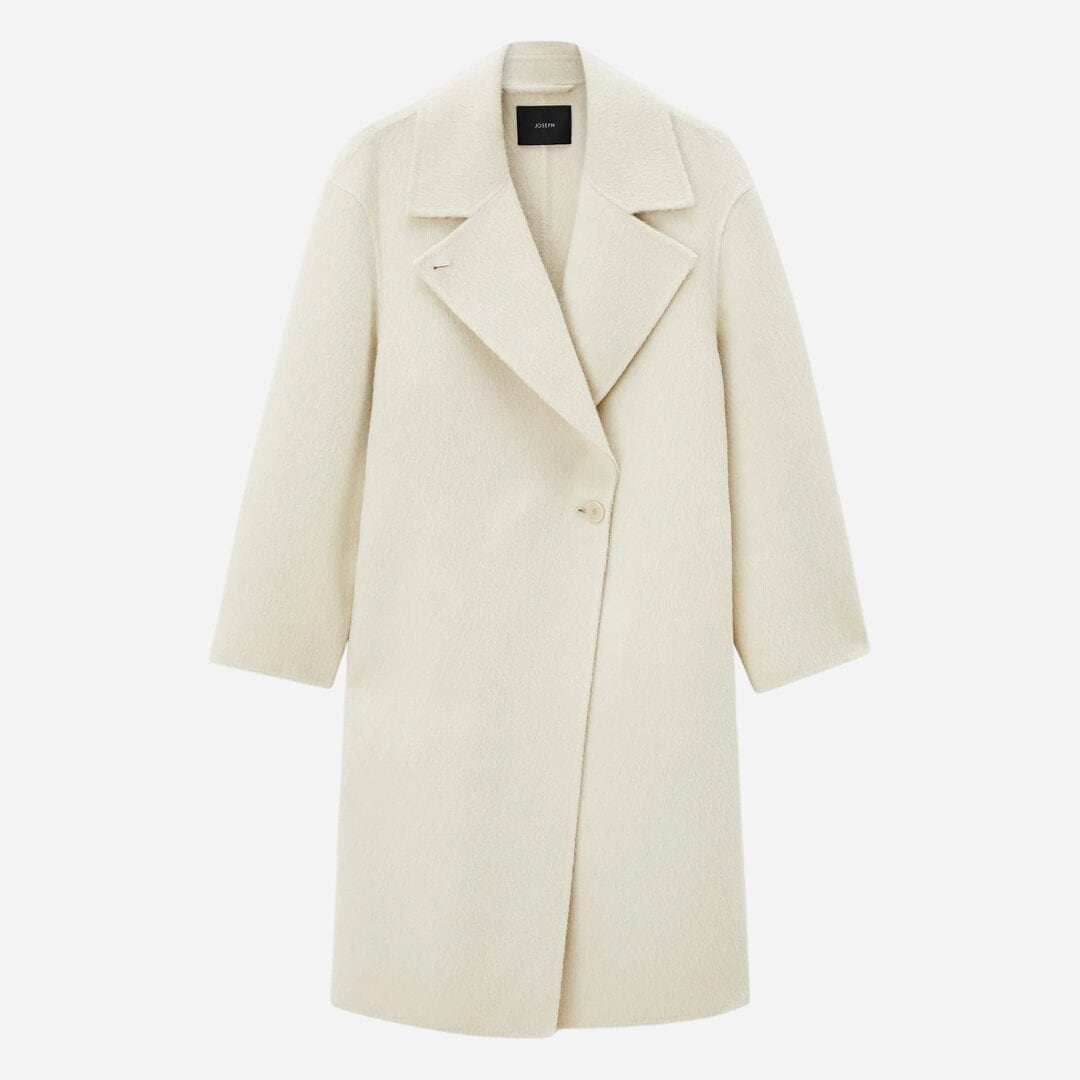 Yves Brushed Double Face Alpaca Coat - Affogato