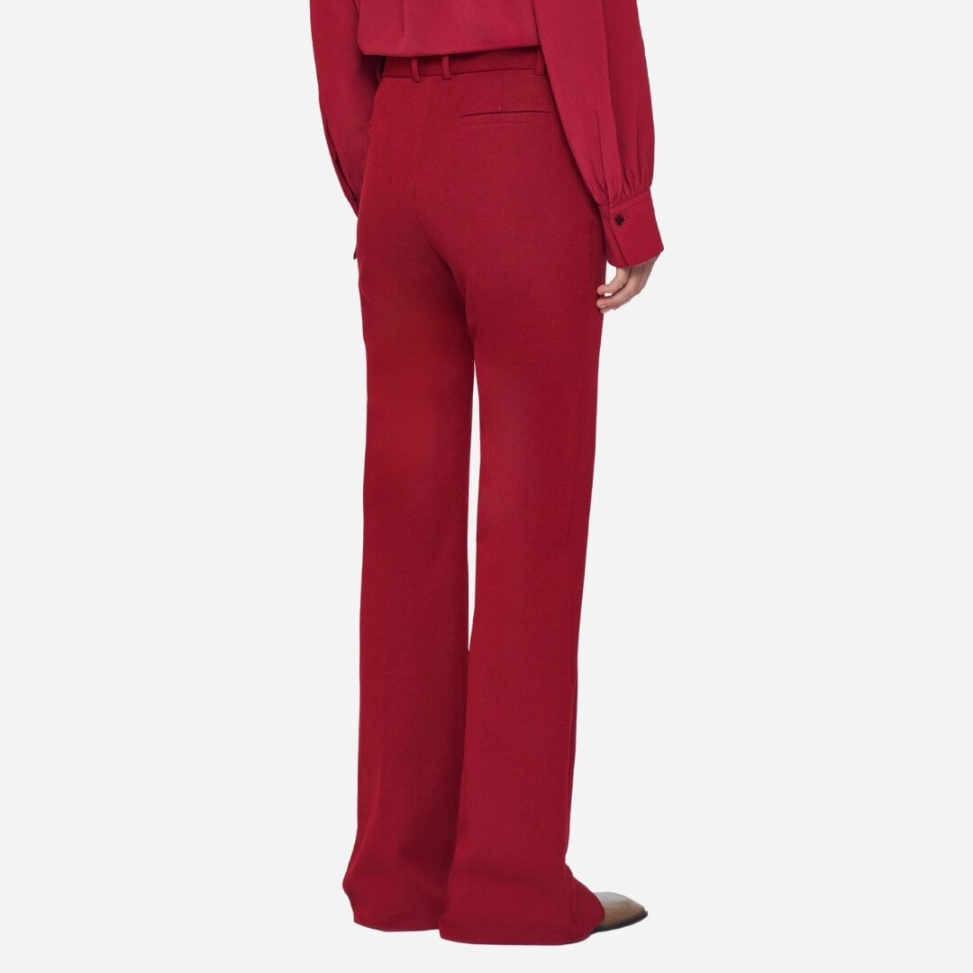 Tafira Gabardine Stretch Trousers - Ruby