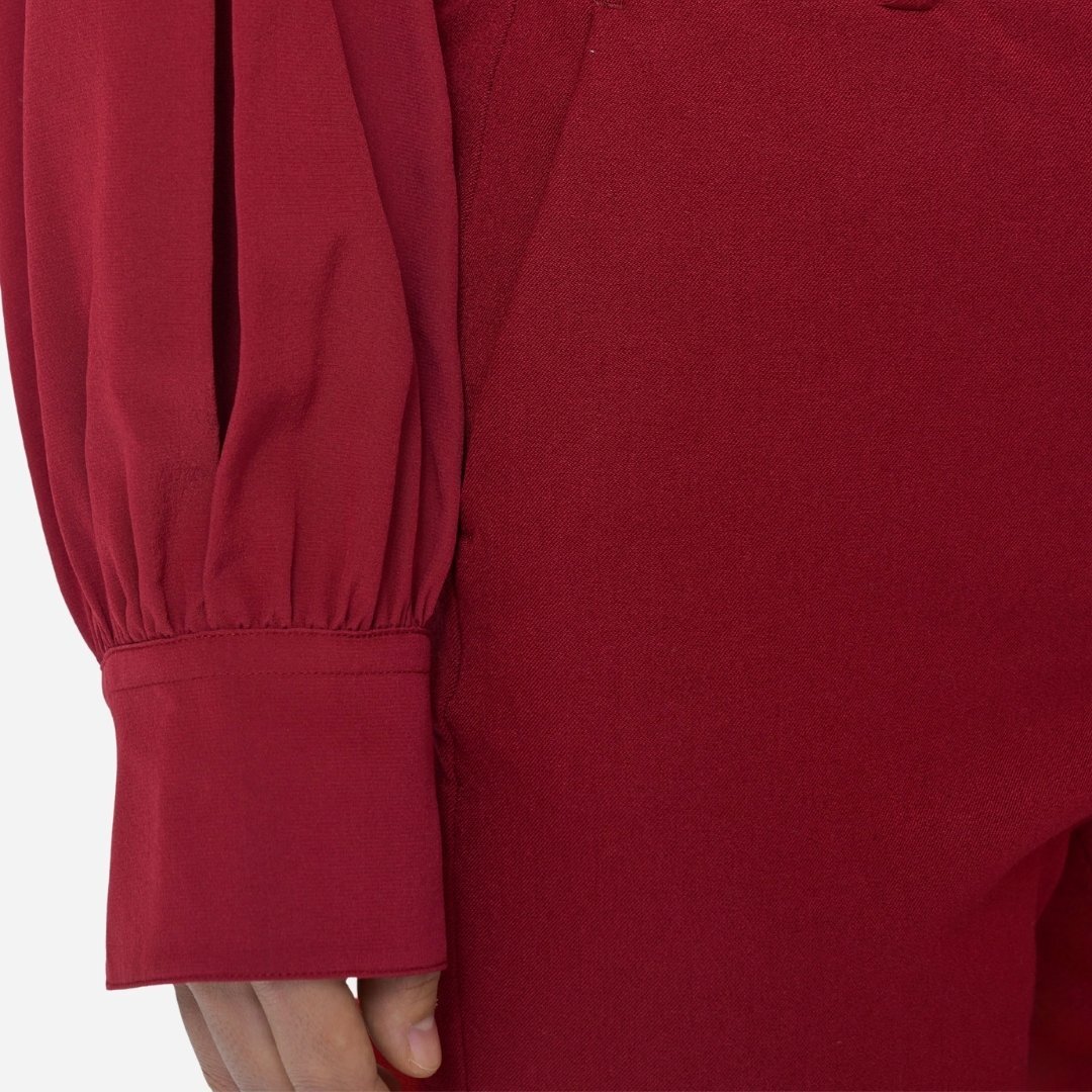 Tafira Gabardine Stretch Trousers - Ruby