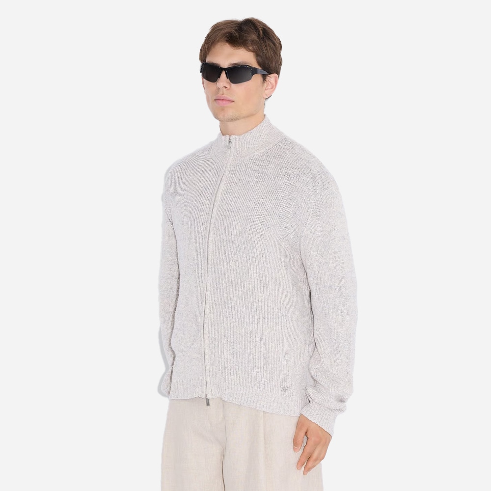 Atlantic Zip Cardigan - Blue Mix
