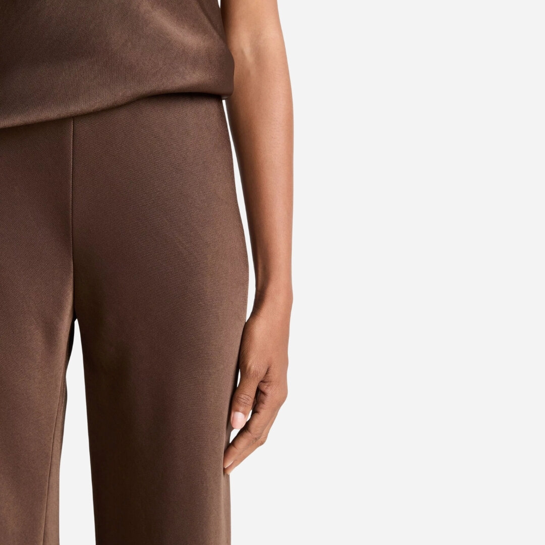 Fluid Satin Bias Pant - Espresso
