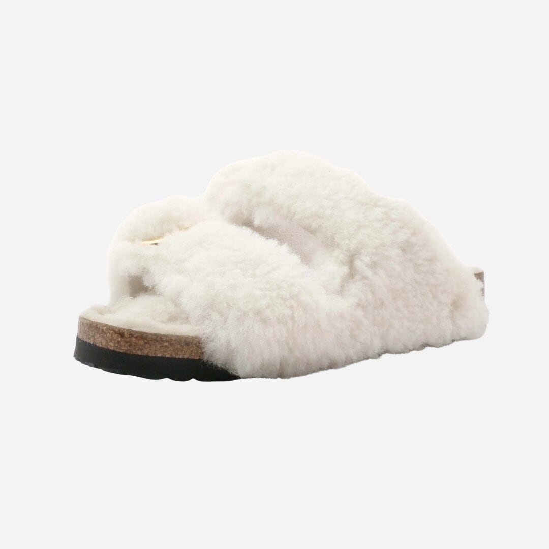 Arizona Big Buckle Fur - Teddy Eggshell