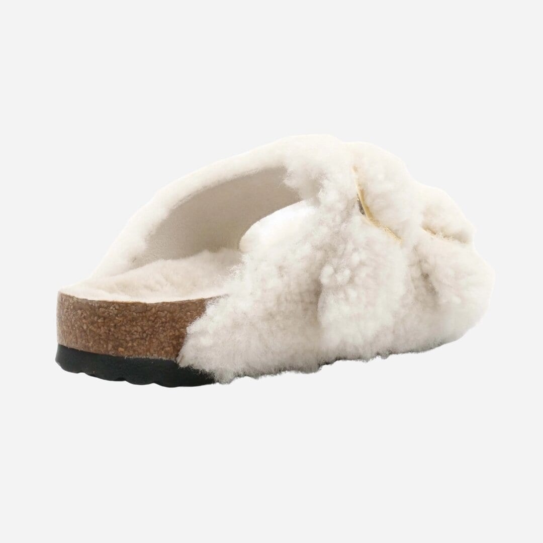 Arizona Big Buckle Fur - Teddy Eggshell