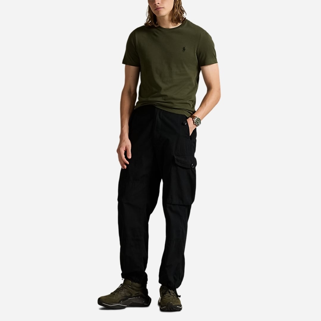 Custom Slim Fit Jersey Crewneck T-Shirt - Company Olive