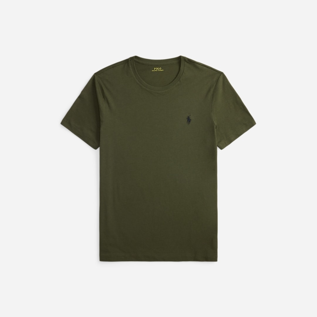Custom Slim Fit Jersey Crewneck T-Shirt - Company Olive