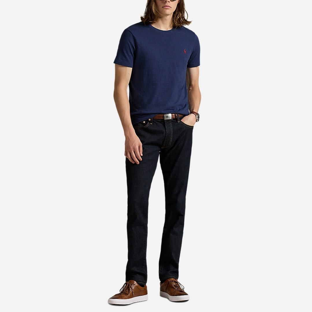 Custom Slim Fit Jersey Crewneck T-Shirt - Spring Navy Heather