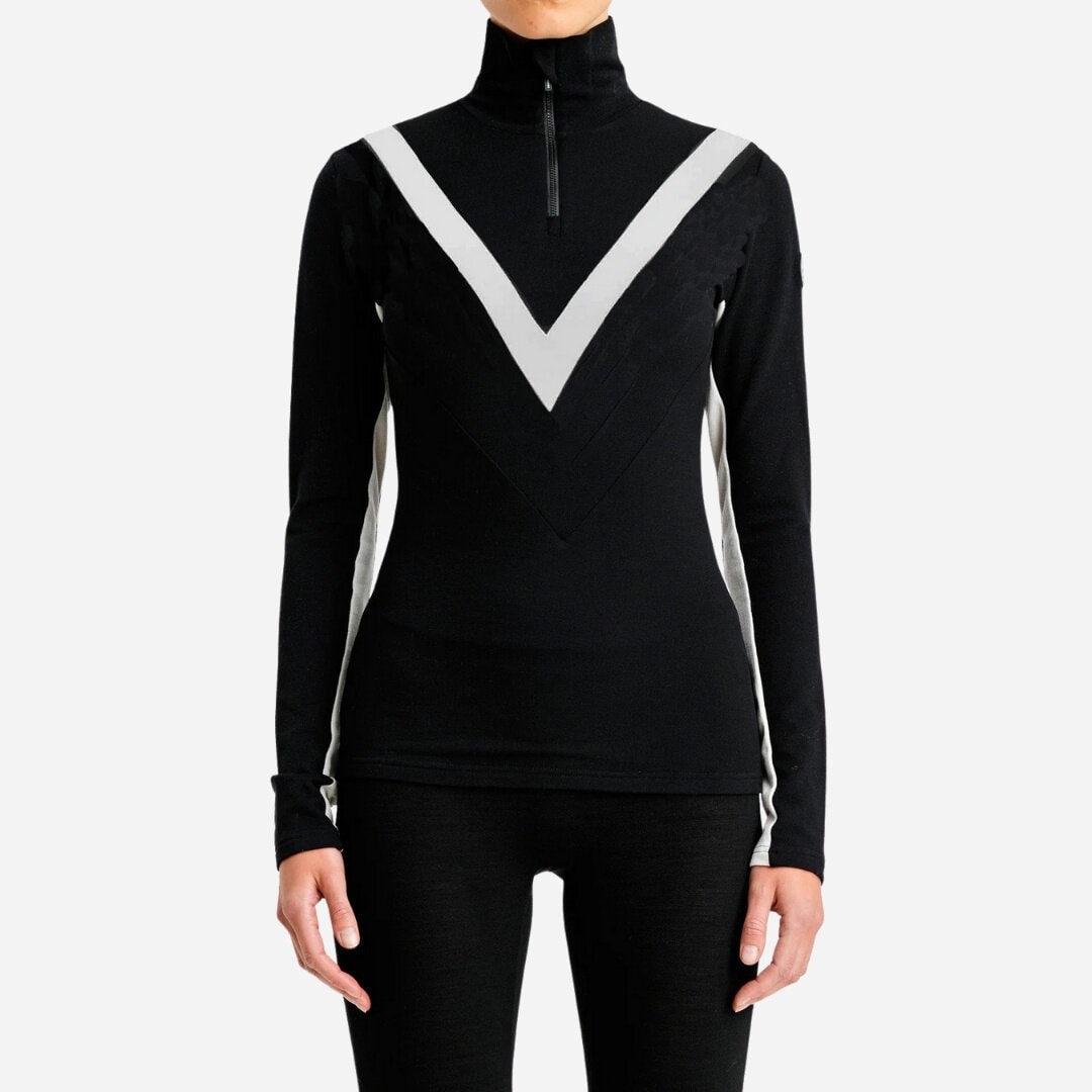 Voss Chevron Zipup Women - Black