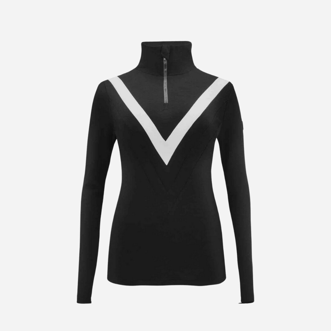 Voss Chevron Zipup Women - Black