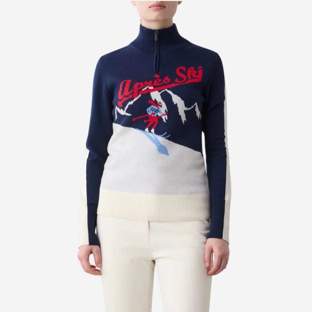 Afterski Zipup Sweater - Navy-Blue