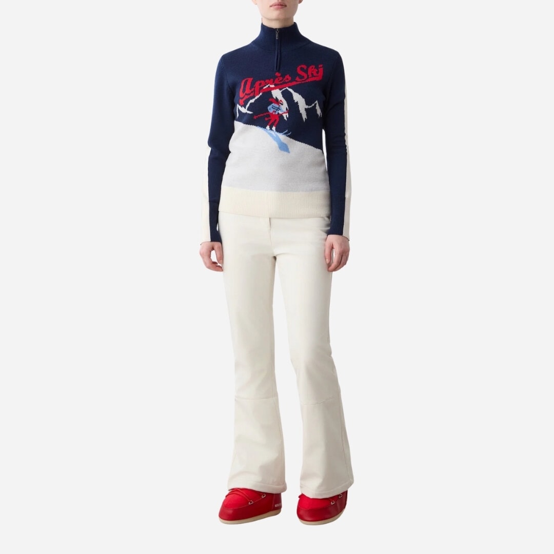 Afterski Zipup Sweater - Navy-Blue