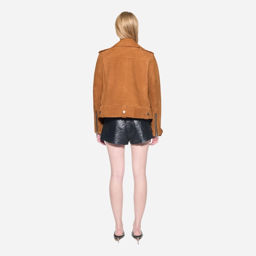 Icon Biker Jacket - Desert Tan Suede