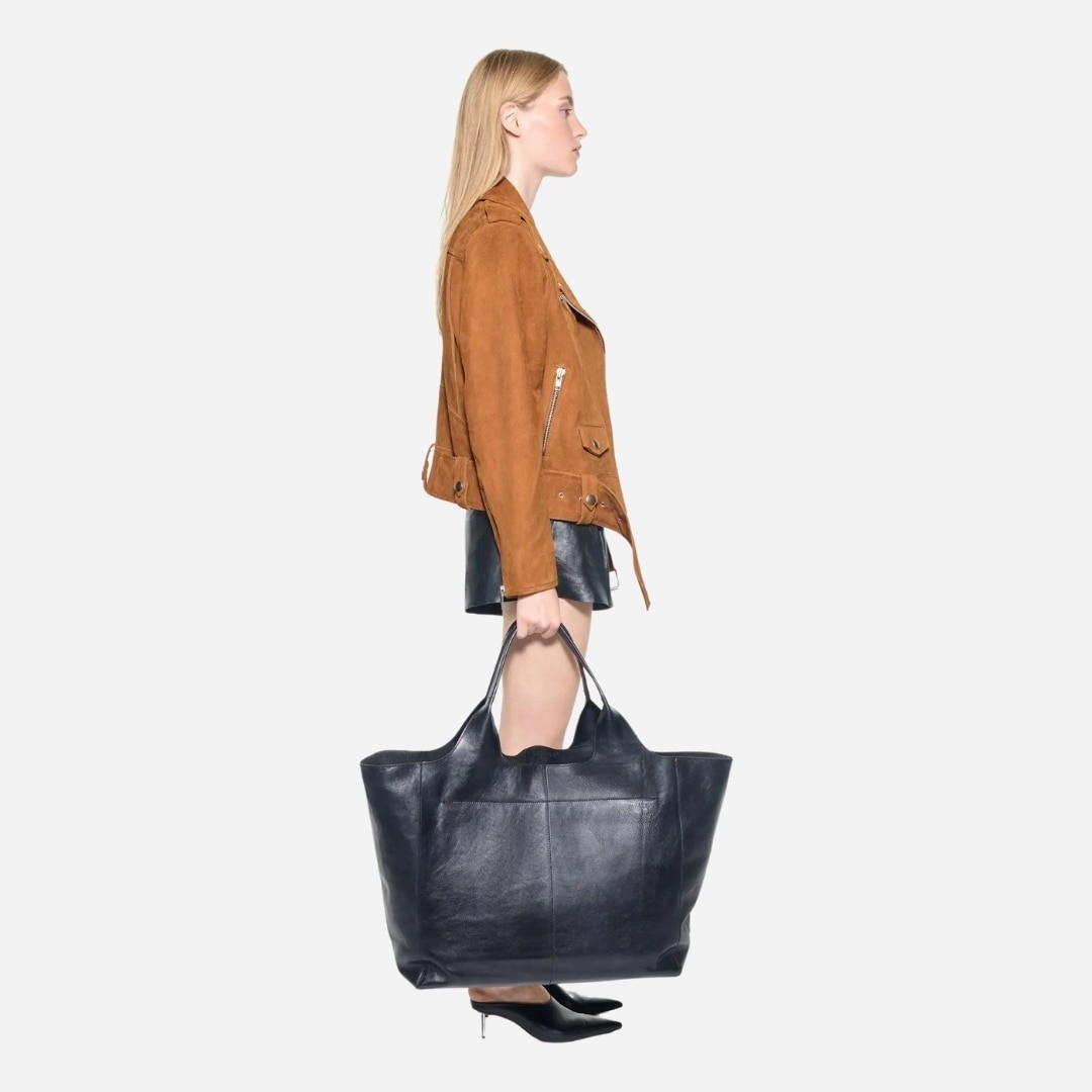 Icon Biker Jacket - Desert Tan Suede