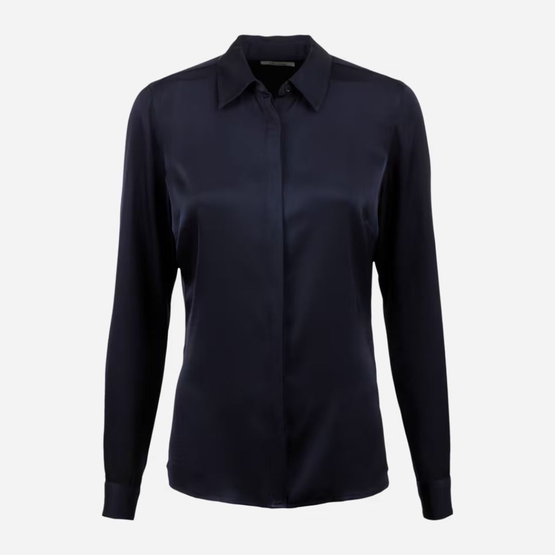 Susan Silk Shirt - Navy