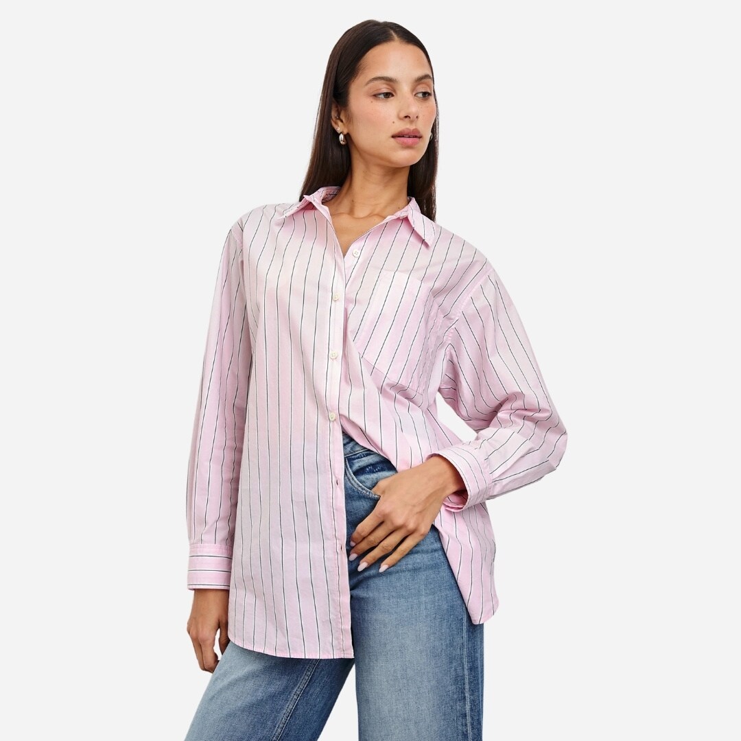 Elsa Shirt - Cherry Blossom Stripe