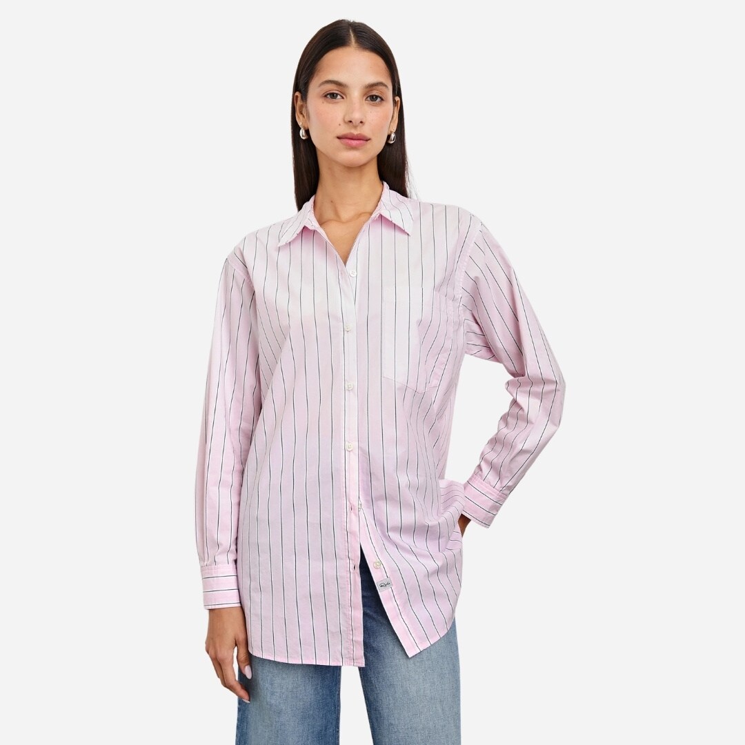 Elsa Shirt - Cherry Blossom Stripe
