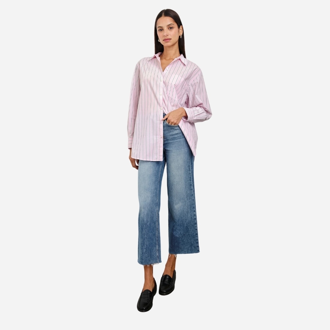 Elsa Shirt - Cherry Blossom Stripe