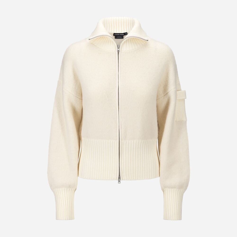 Sauble Alpaca Full Zip Sweater - Cottongrass