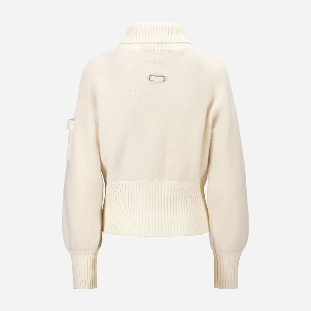 Sauble Alpaca Full Zip Sweater - Cottongrass
