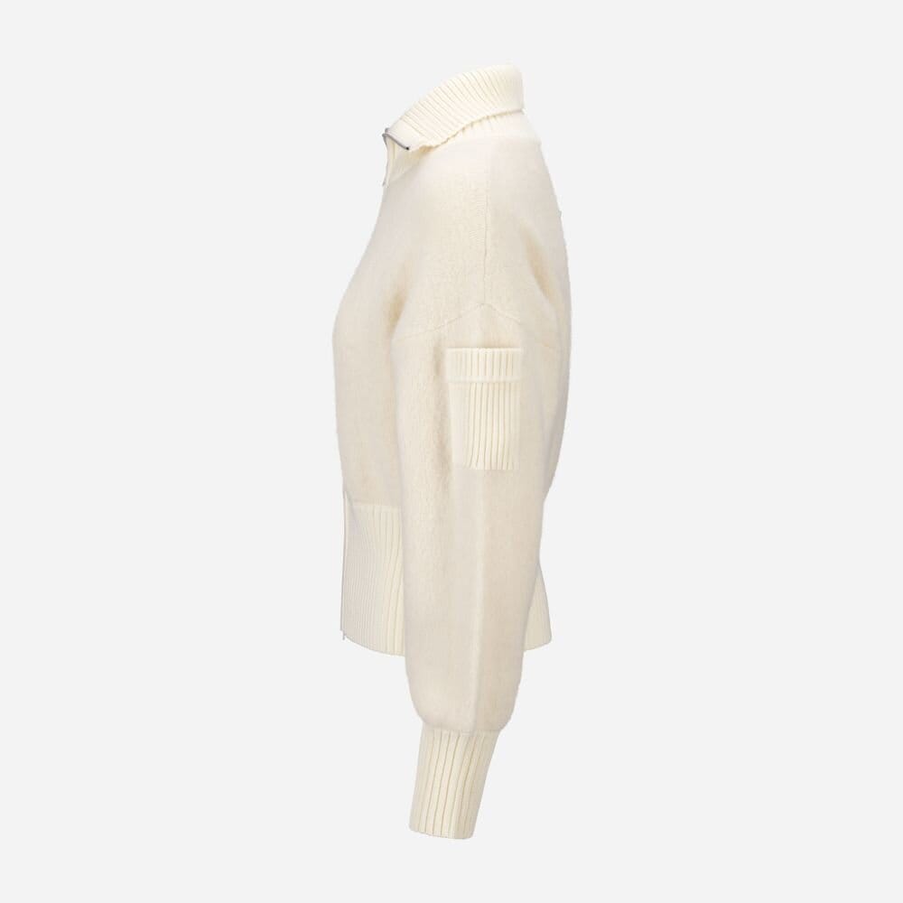 Sauble Alpaca Full Zip Sweater - Cottongrass