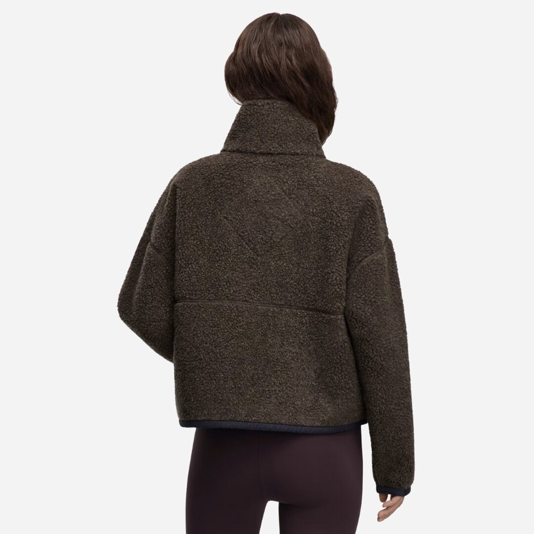 Simcoe Zip Up Fleece Sweater Black Label - Taupe Grey
