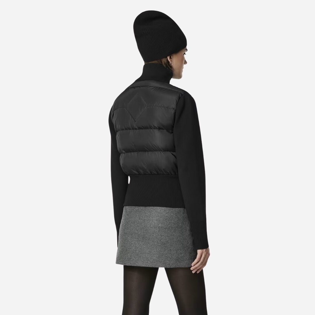 Hybridge Wide Quilt Knit Jacket - Black