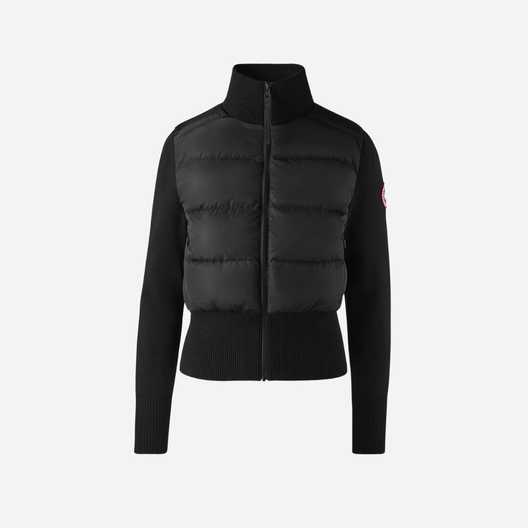 Hybridge Wide Quilt Knit Jacket - Black