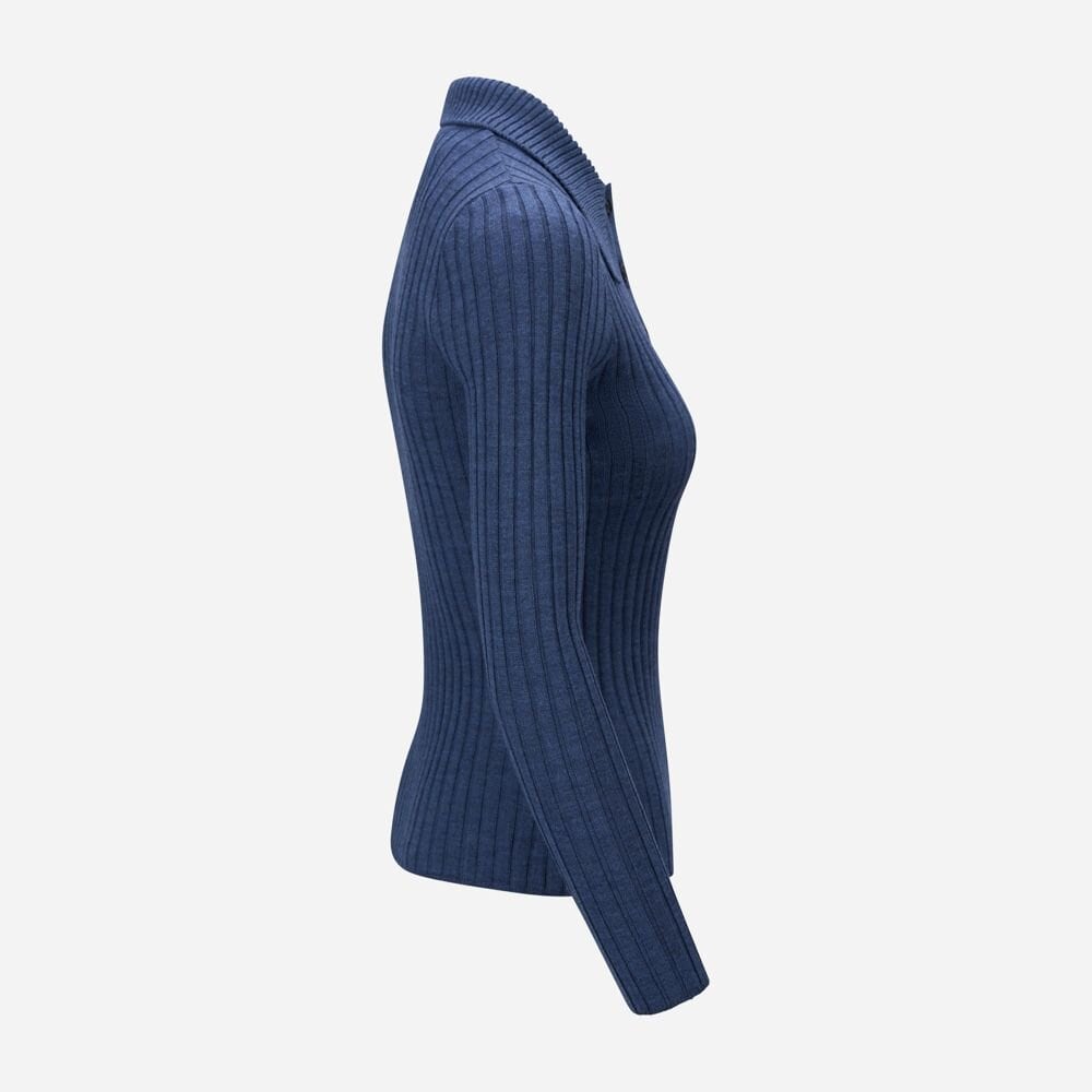 Dome Merino Sweater - Blue Melange