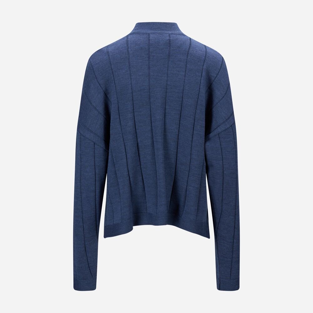 Montie Merino Sweater - Blue Melange