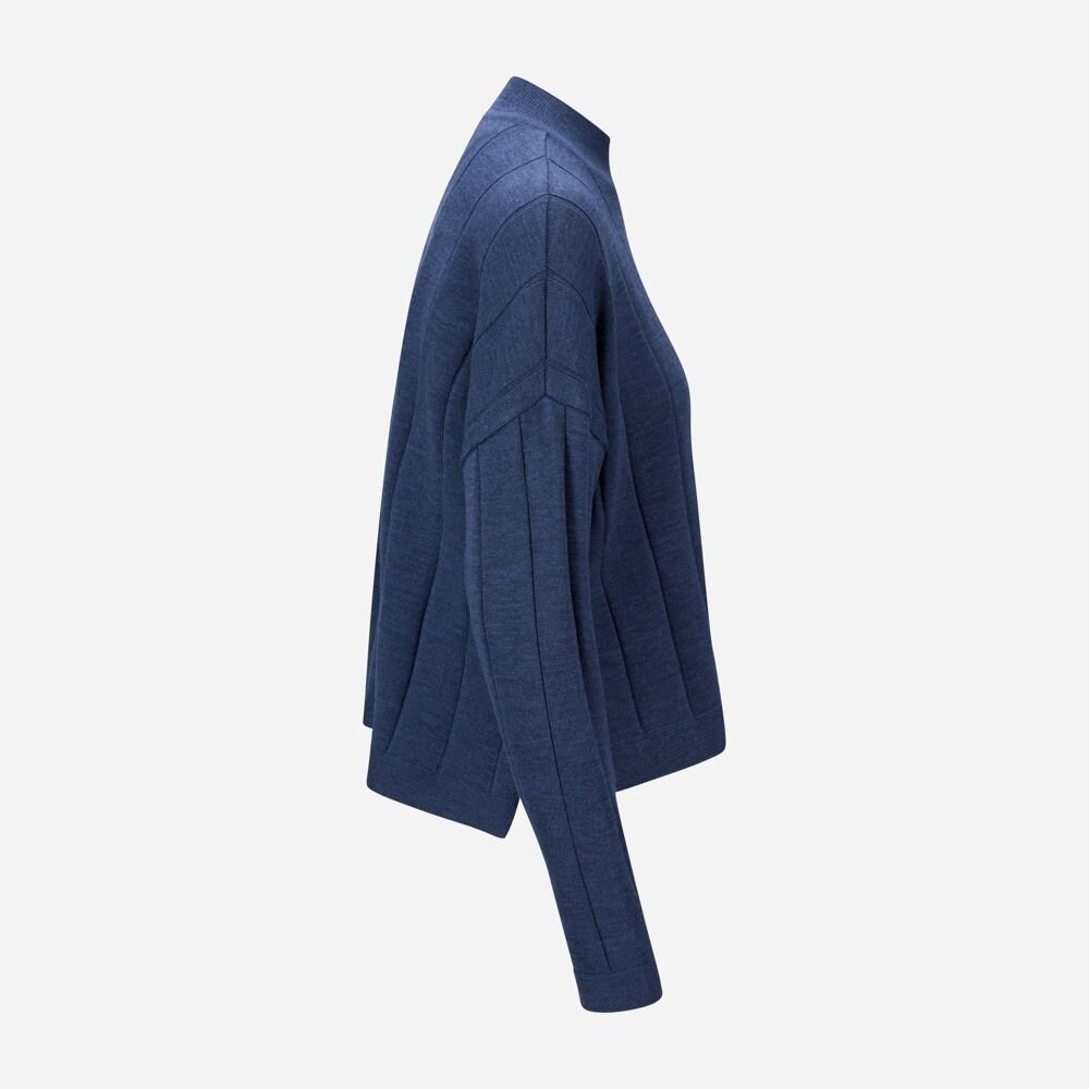 Montie Merino Sweater - Blue Melange