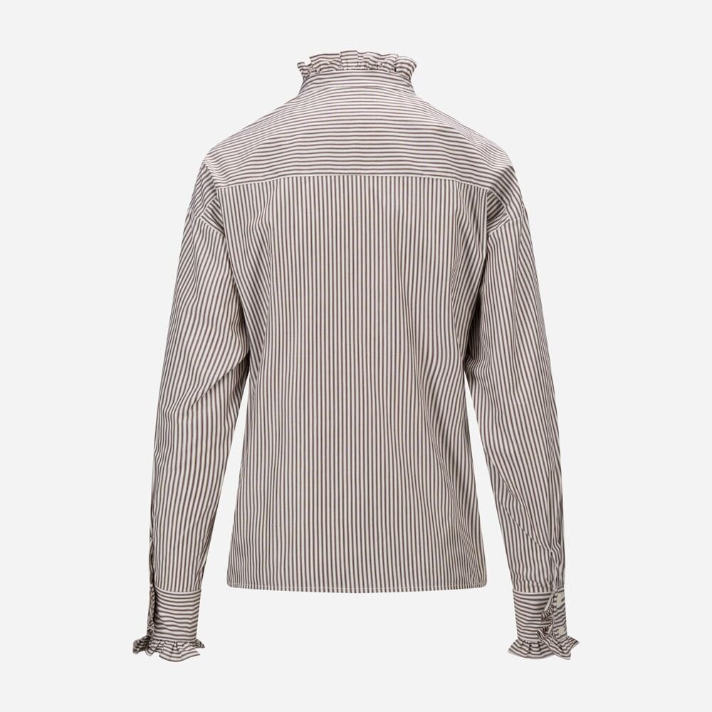 Ella Shirt - Brown Stripes