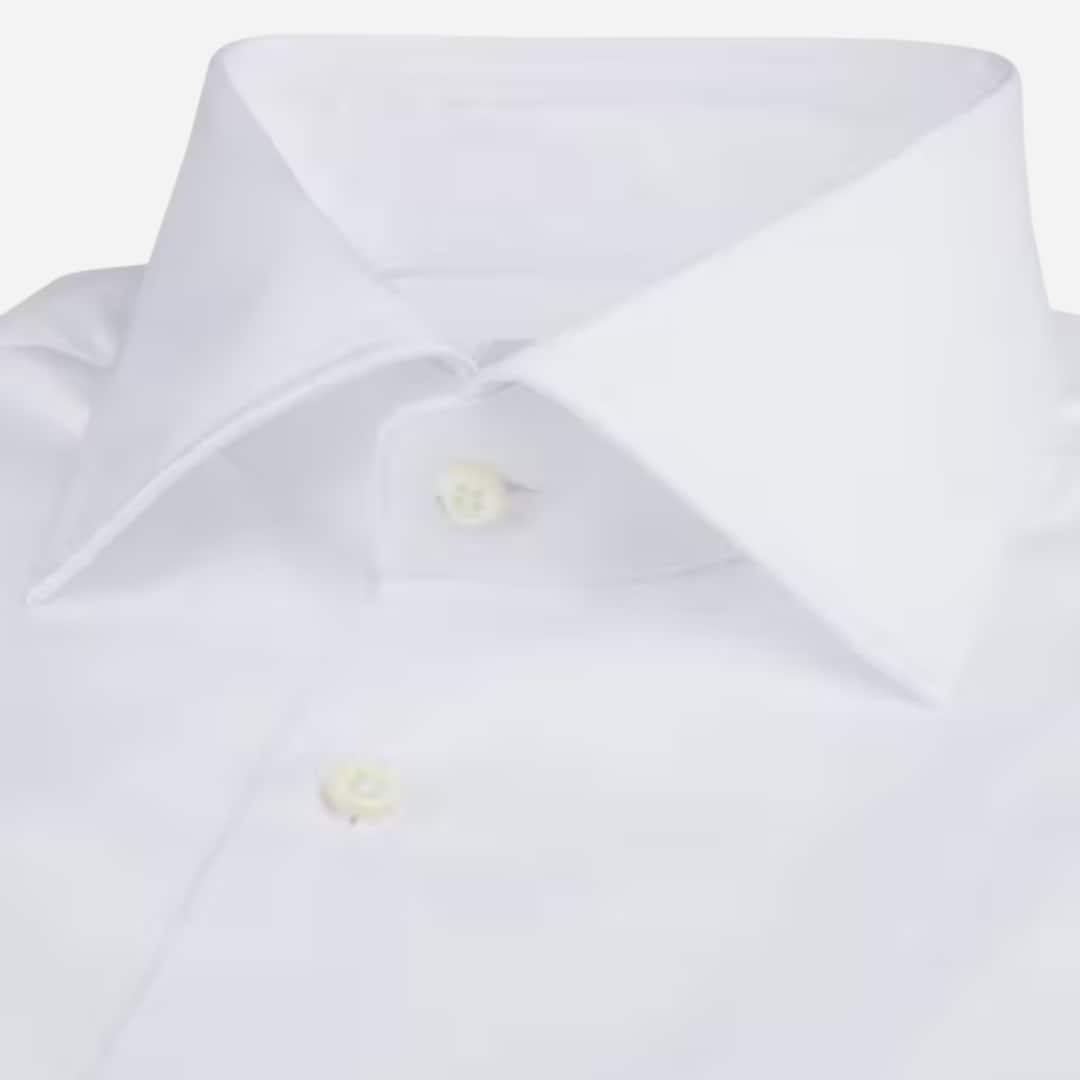 Regular Twill Shirt Single Cuff - White