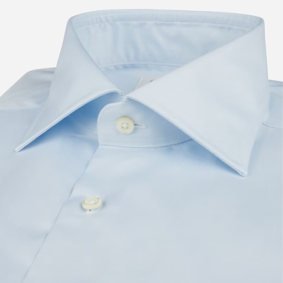 Regular Twill Shirt Single Cuff - Light Blue