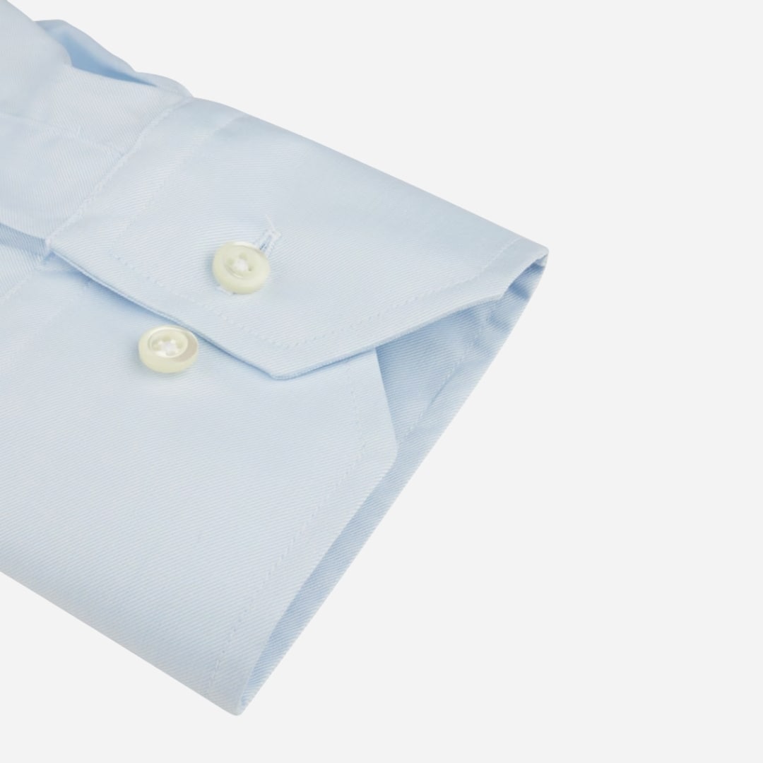Regular Twill Shirt Single Cuff - Light Blue