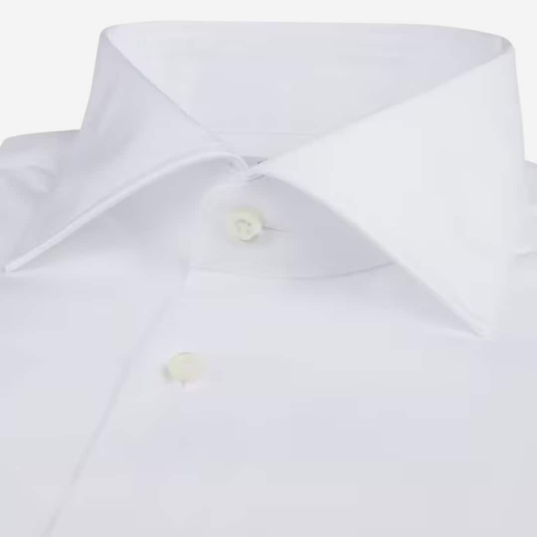 Regular Twill Shirt French Cuff - White