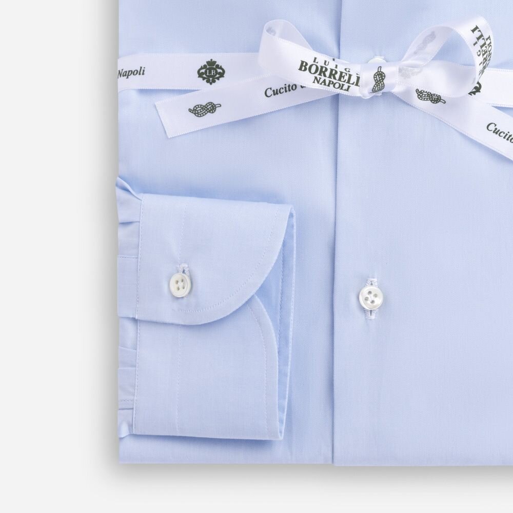 Tailored Formal Cotton Shirt - Light Blue