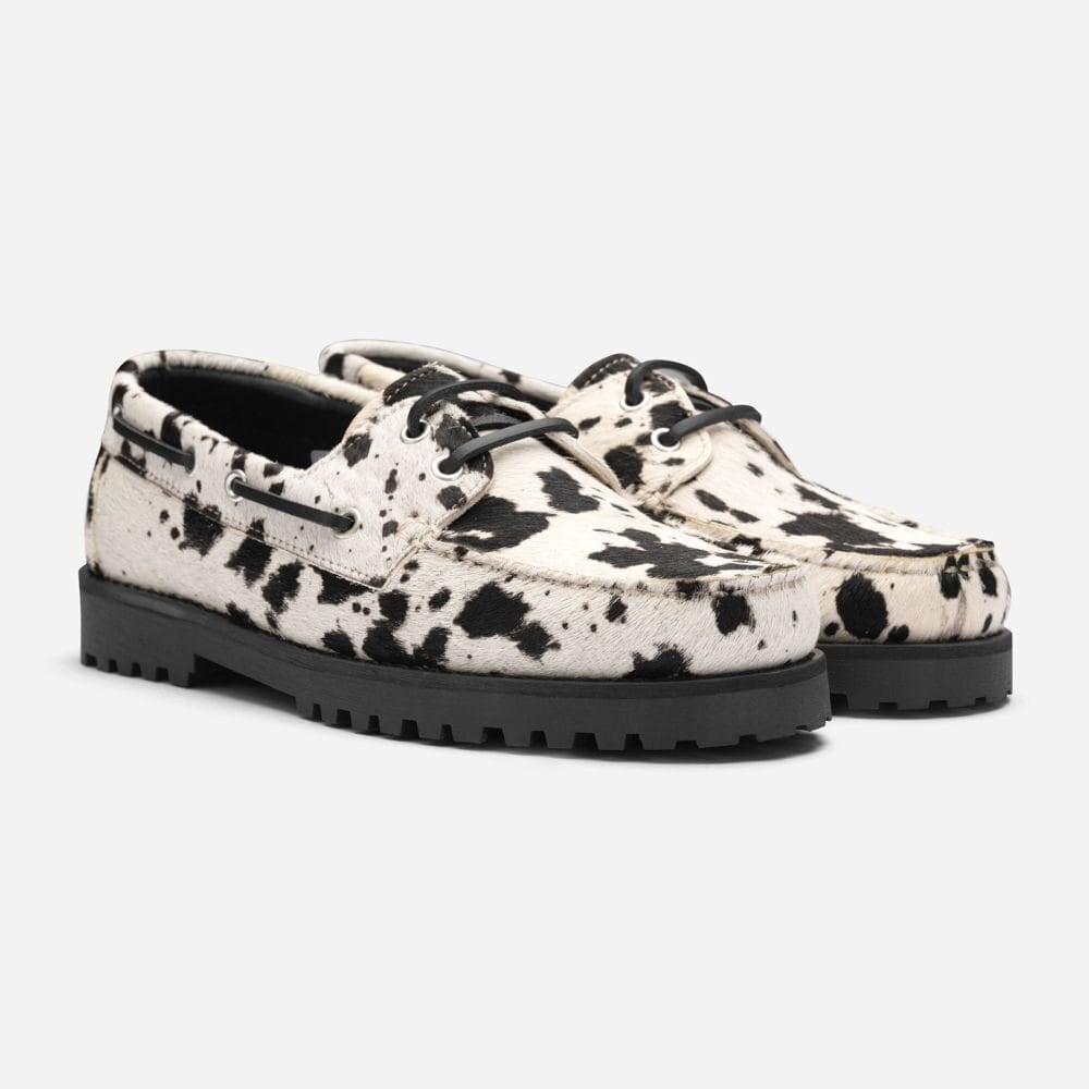 Ollie Boat Shoe - Hairy Cow Leather
