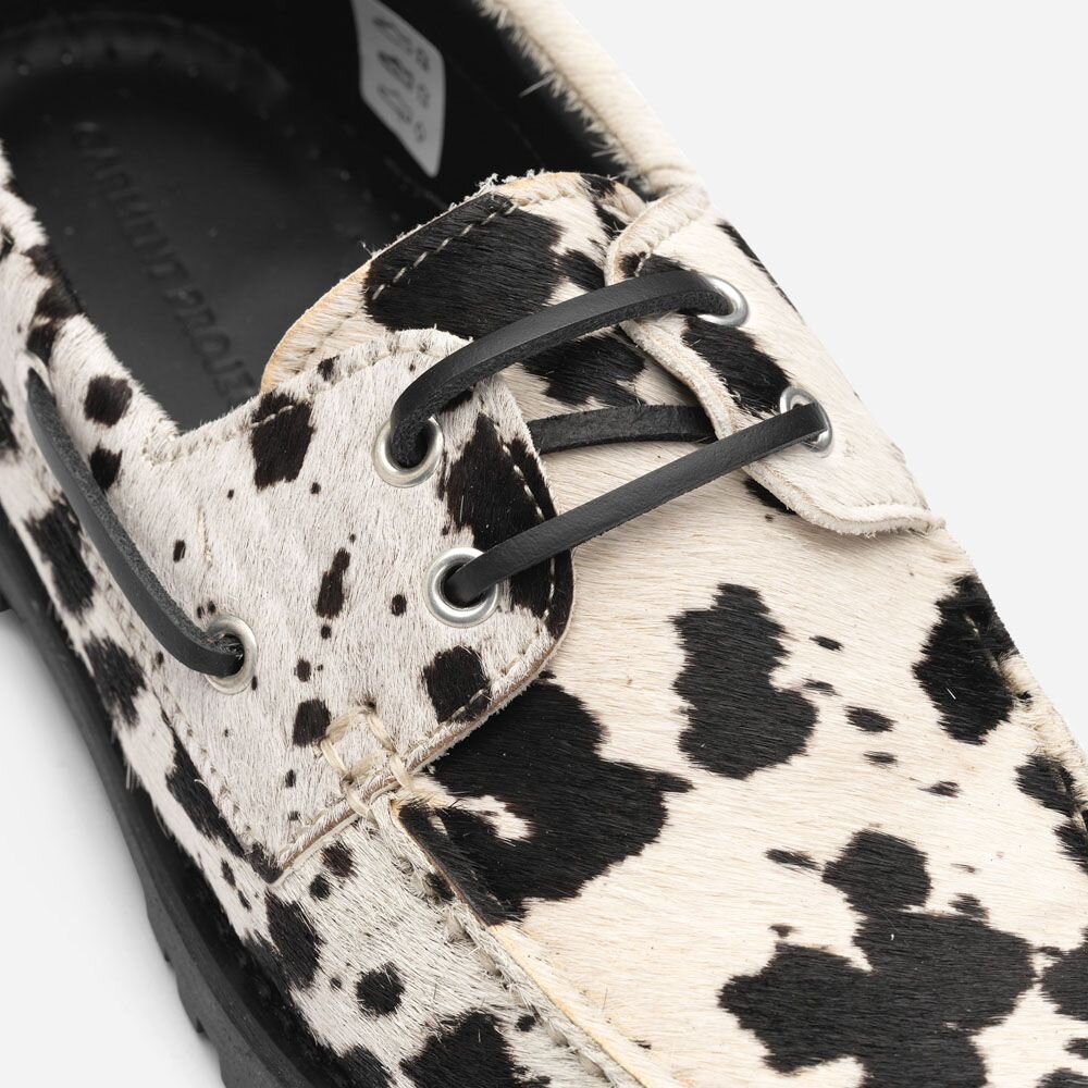 Ollie Boat Shoe - Hairy Cow Leather