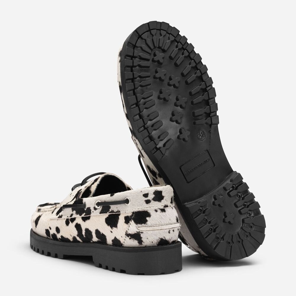 Ollie Boat Shoe - Hairy Cow Leather