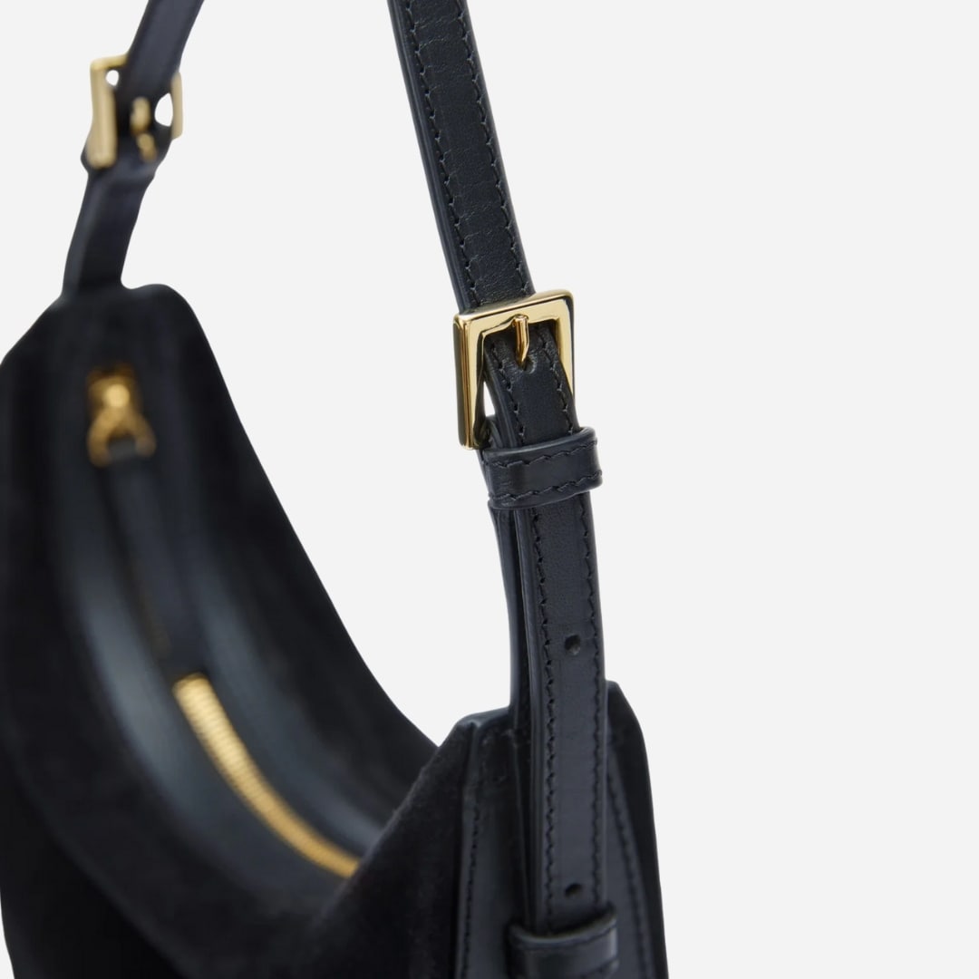 Liveri Bag - Black Suede-Vacchetta
