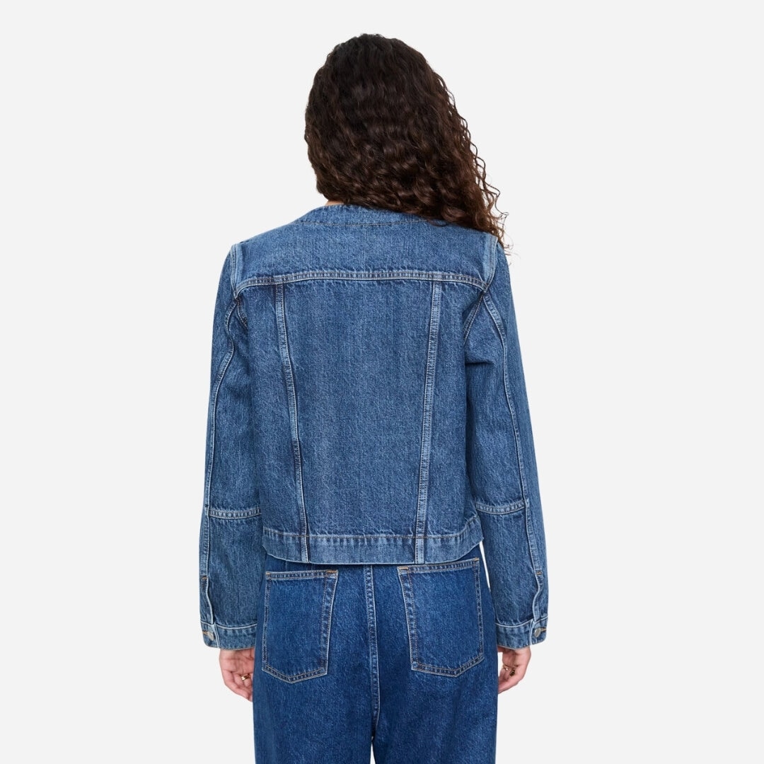 Jules Denim Jacket - Washed Dark Blue
