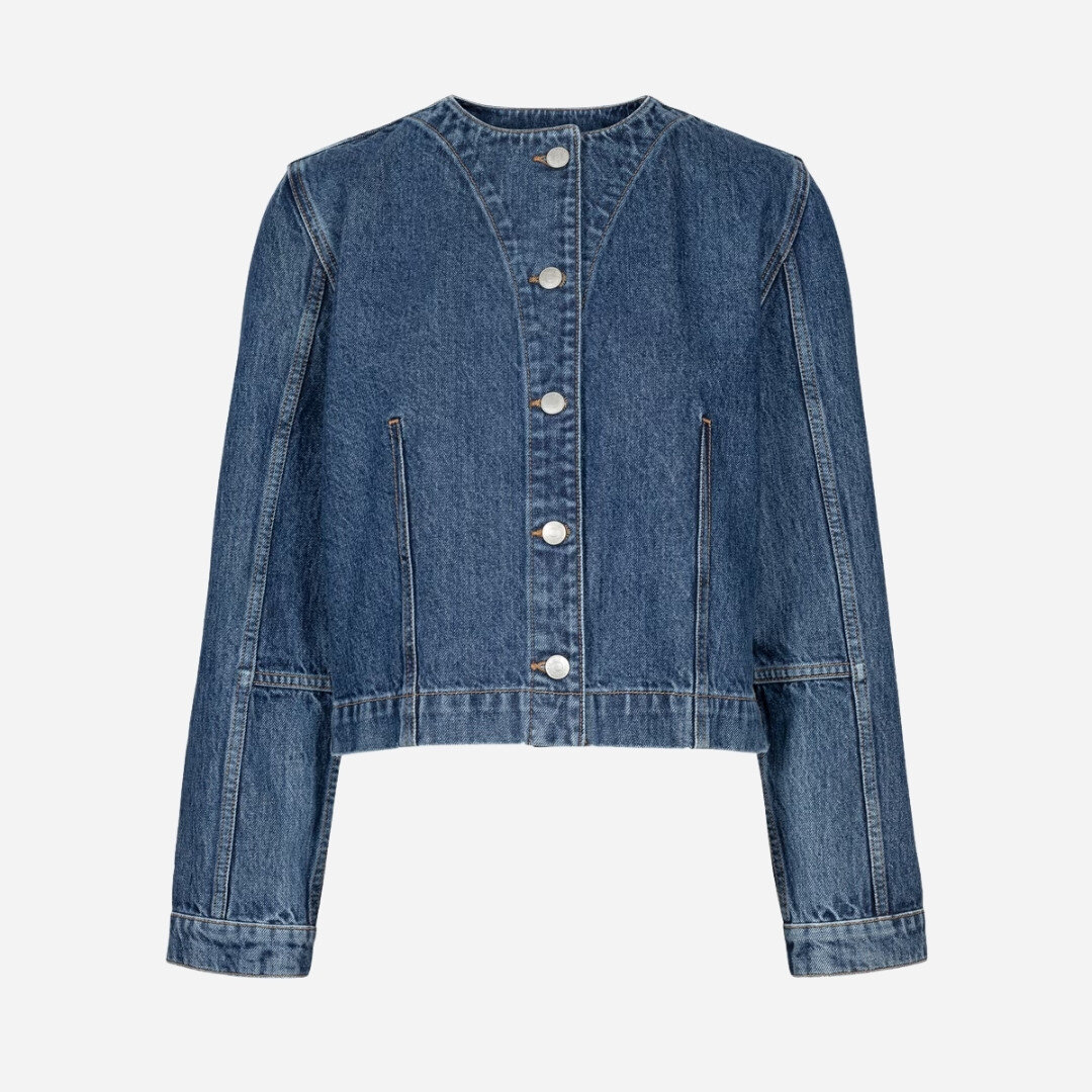 Jules Denim Jacket - Washed Dark Blue
