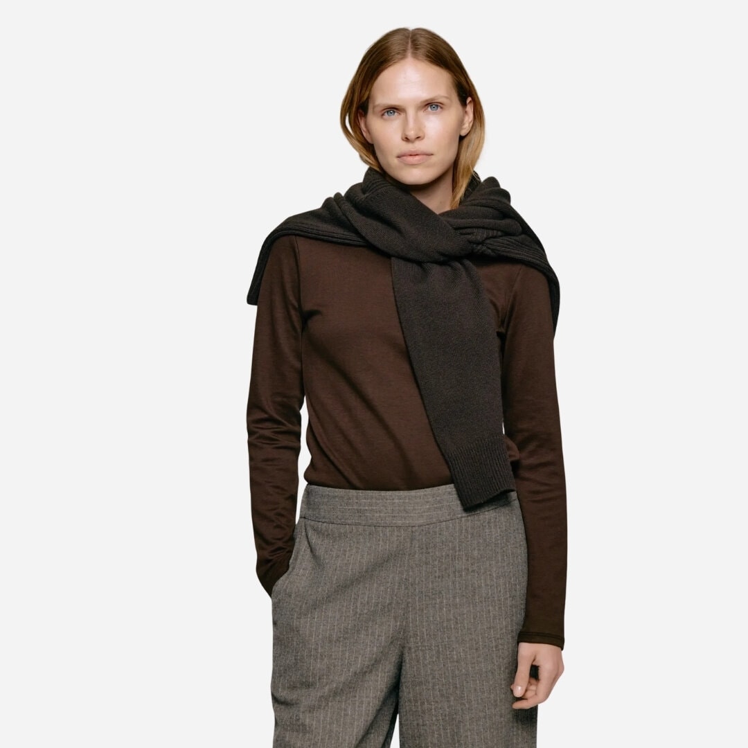 Andrea Wool Longsleeve - Charcoal Brown