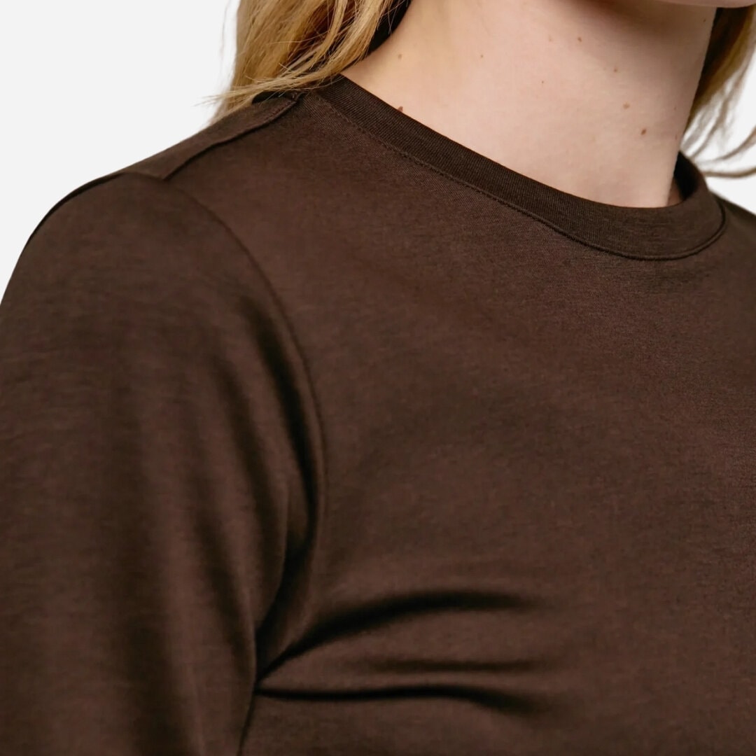 Andrea Wool Longsleeve - Charcoal Brown