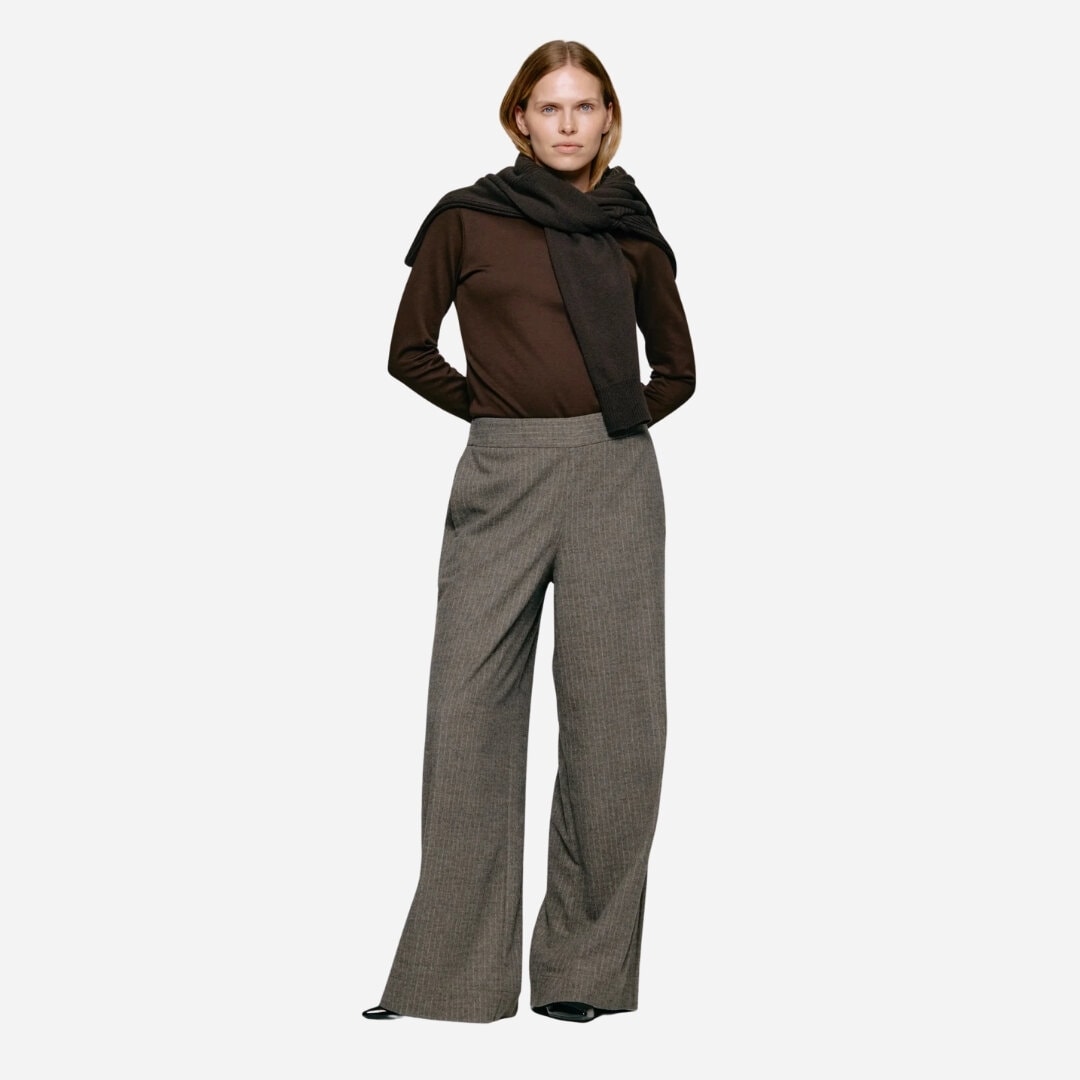 Andrea Wool Longsleeve - Charcoal Brown