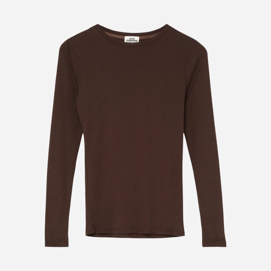 Andrea Wool Longsleeve - Charcoal Brown