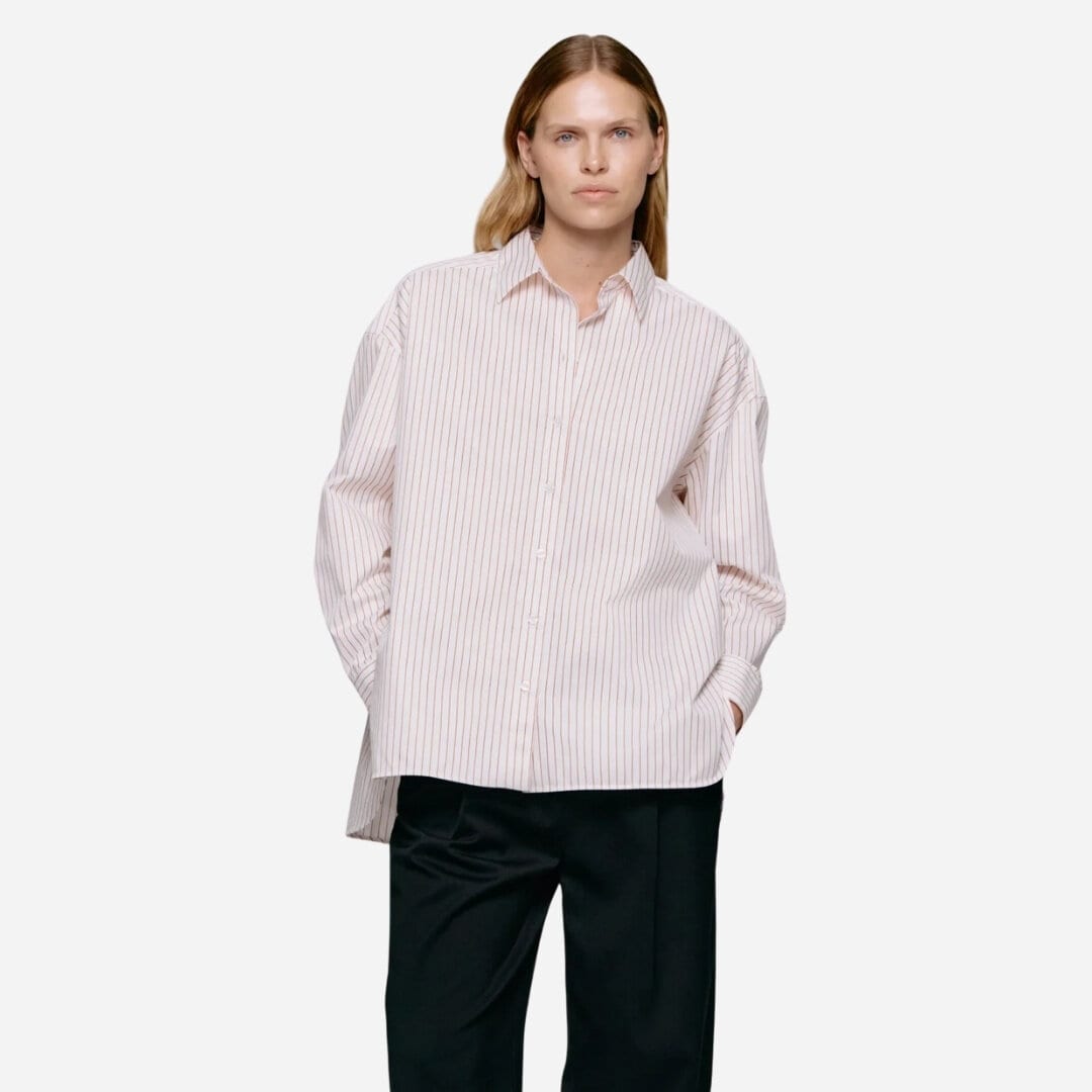 Edwina Shirt - Burnt Orange Stripe