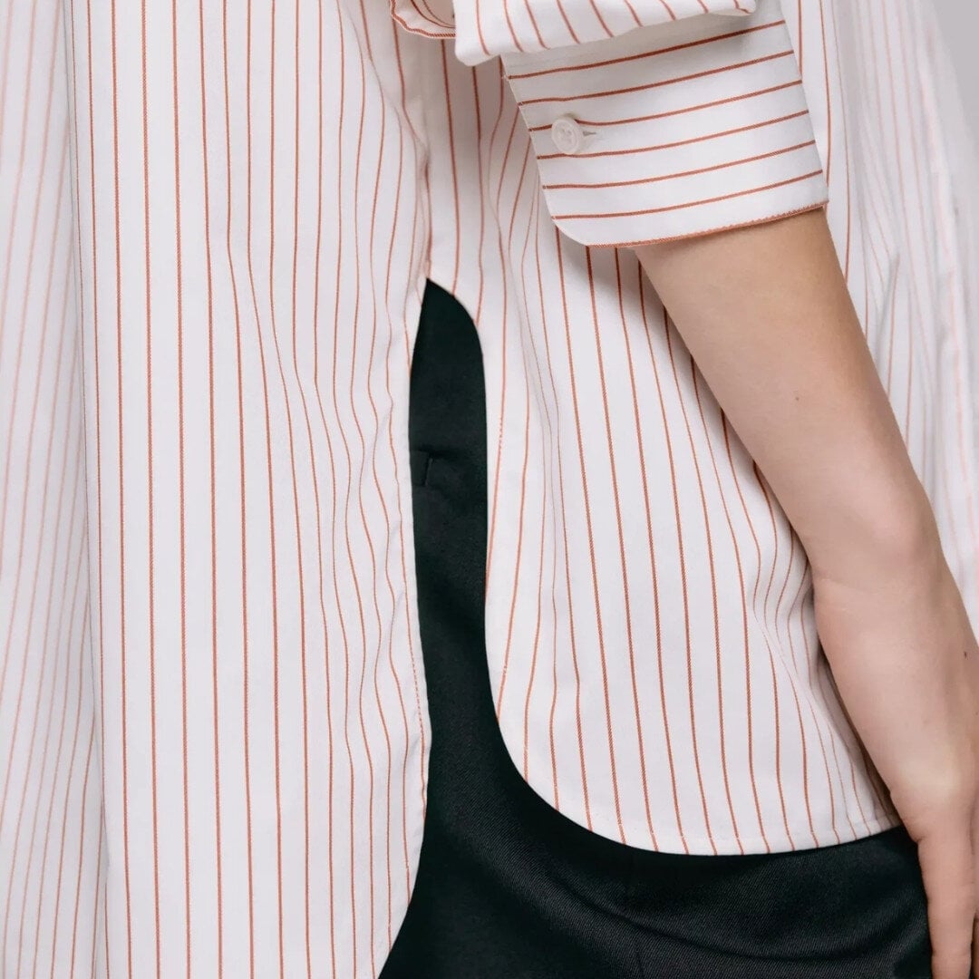 Edwina Shirt - Burnt Orange Stripe