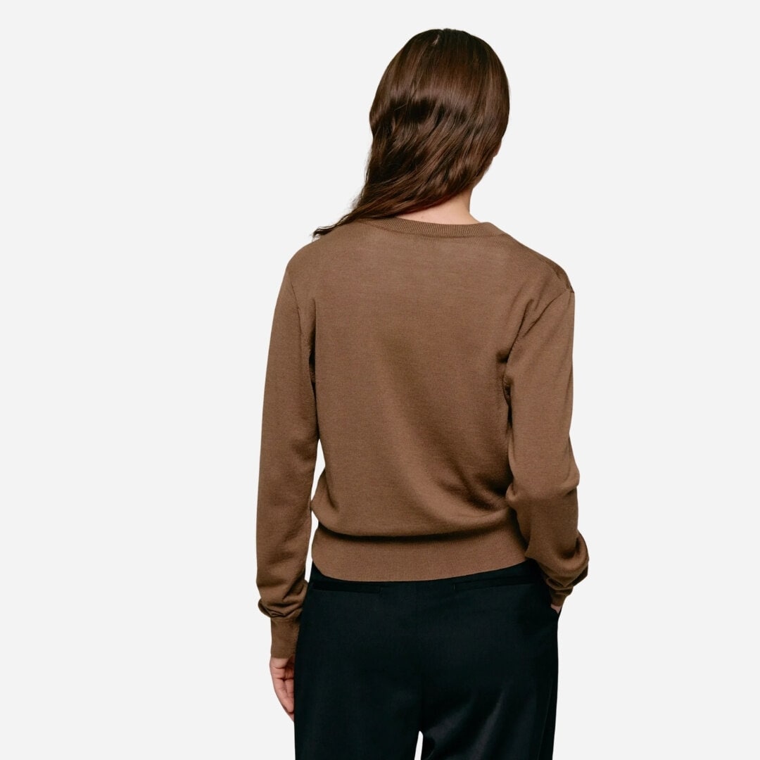 Lilja Merino Cardigan - Brown