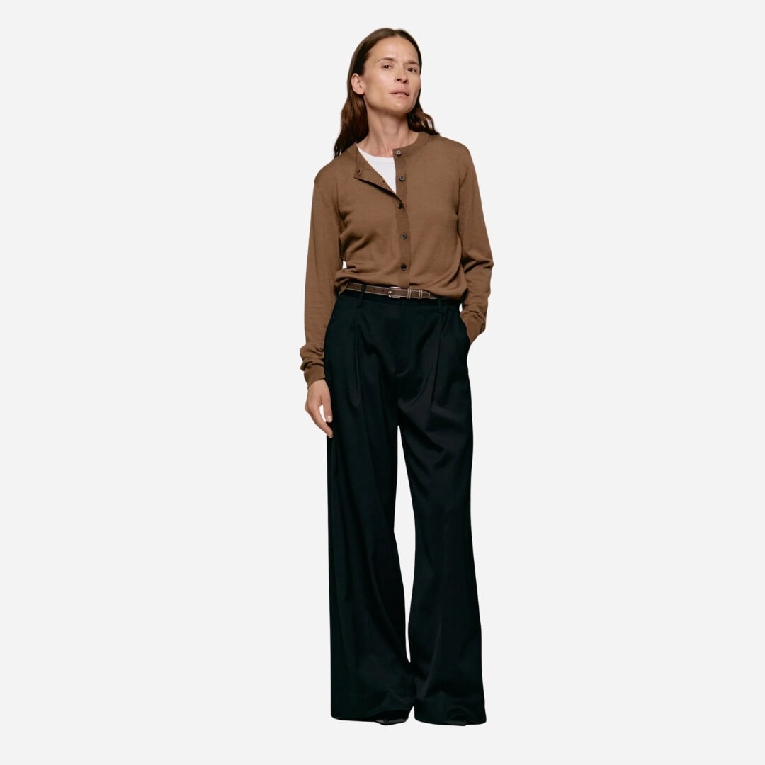 Lilja Merino Cardigan - Brown